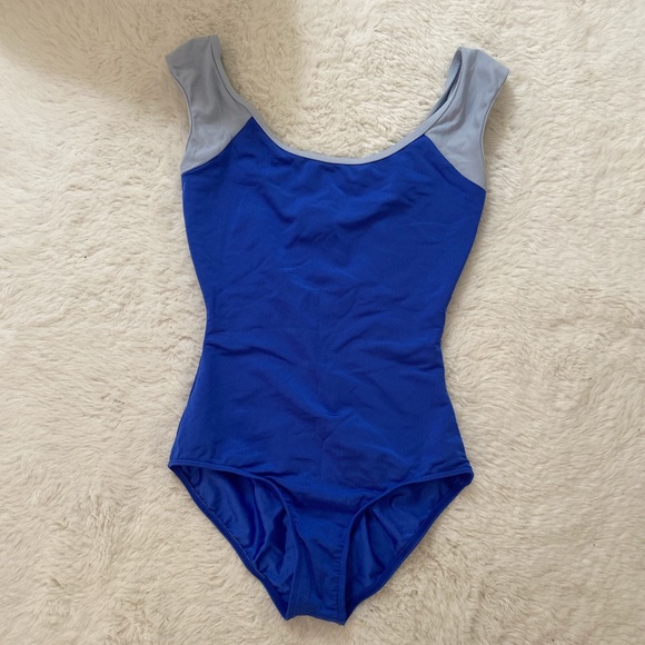Yumiko Other Blue And Grey Cap Sleeve Natalie Ballet Leotard Poshmark